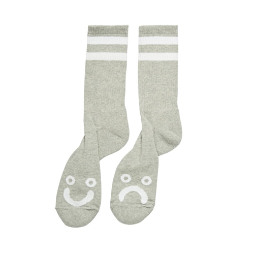 Happy Sad Socks - Heather Grey