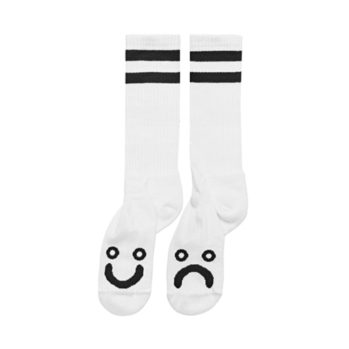 Happy Sad Socks - Long - White