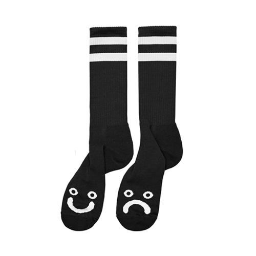 Happy Sad Socks - Long - Black