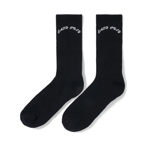Logo Crew Socks  - Black