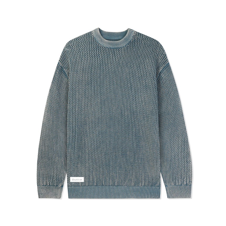 Washed knitted Sweater - Washed Navy