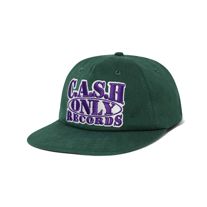 Records 5 Panel Snapback Cap - Forest