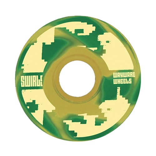 Green with Yellow Swirl Formula Wheels Funnel Cut 83B 52mm