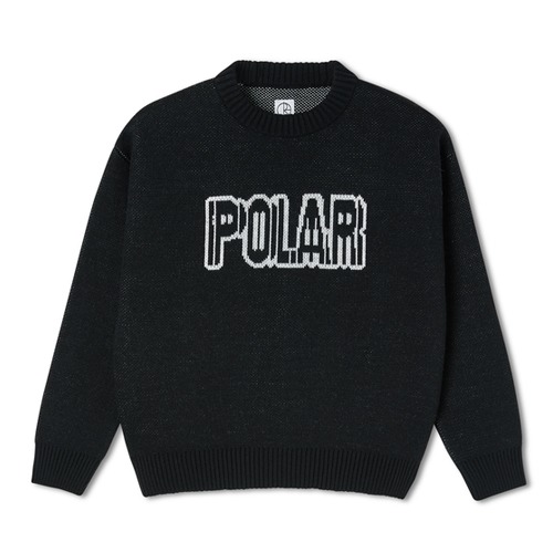Earthquake Logo Knit Sweater - Black