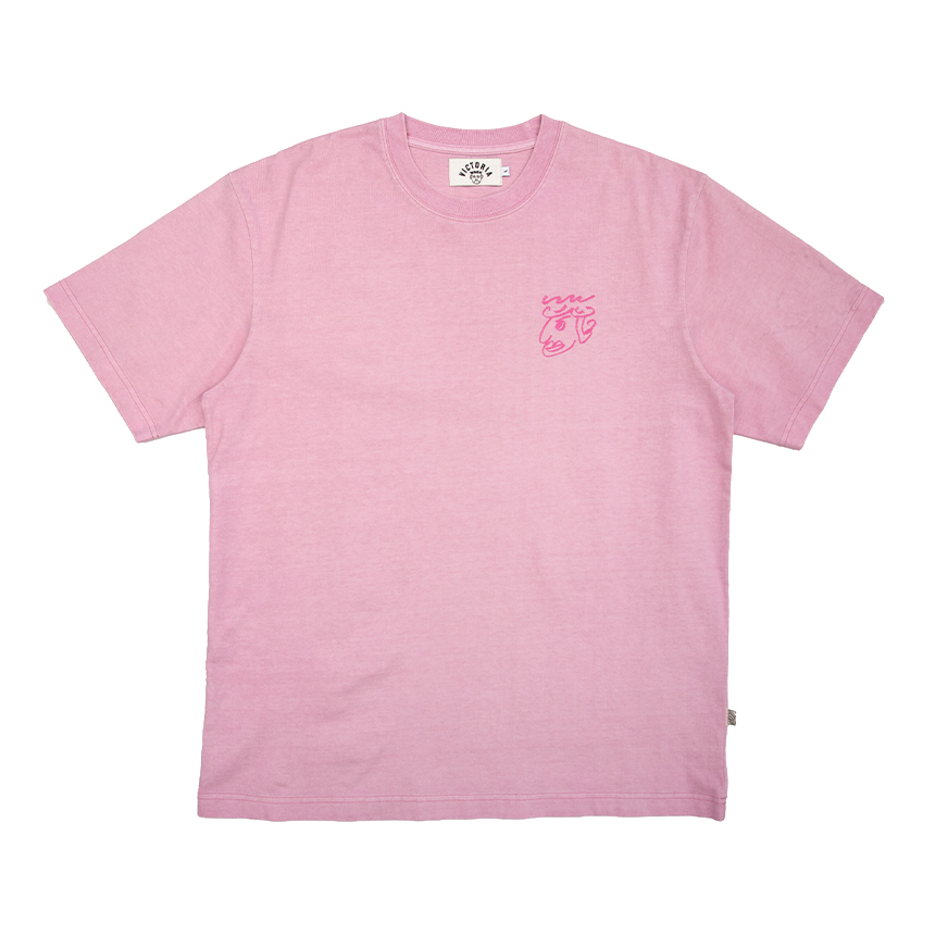 Chalk Logo Tee - Washed Pink/Pink