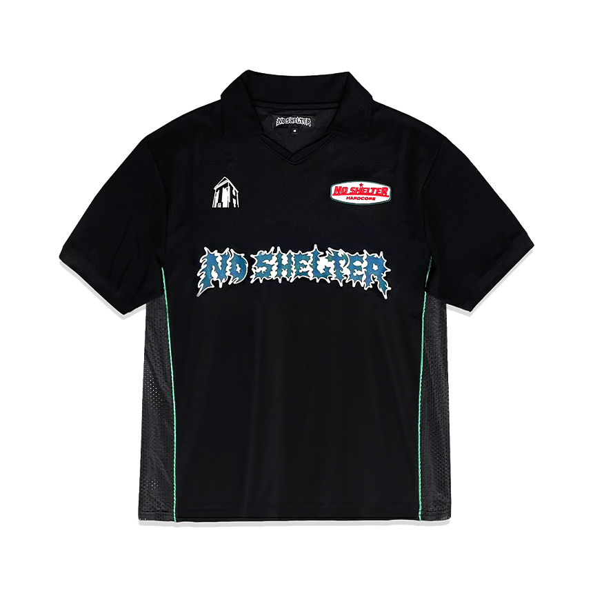 Team No Shelter Soccer Jersey - Black