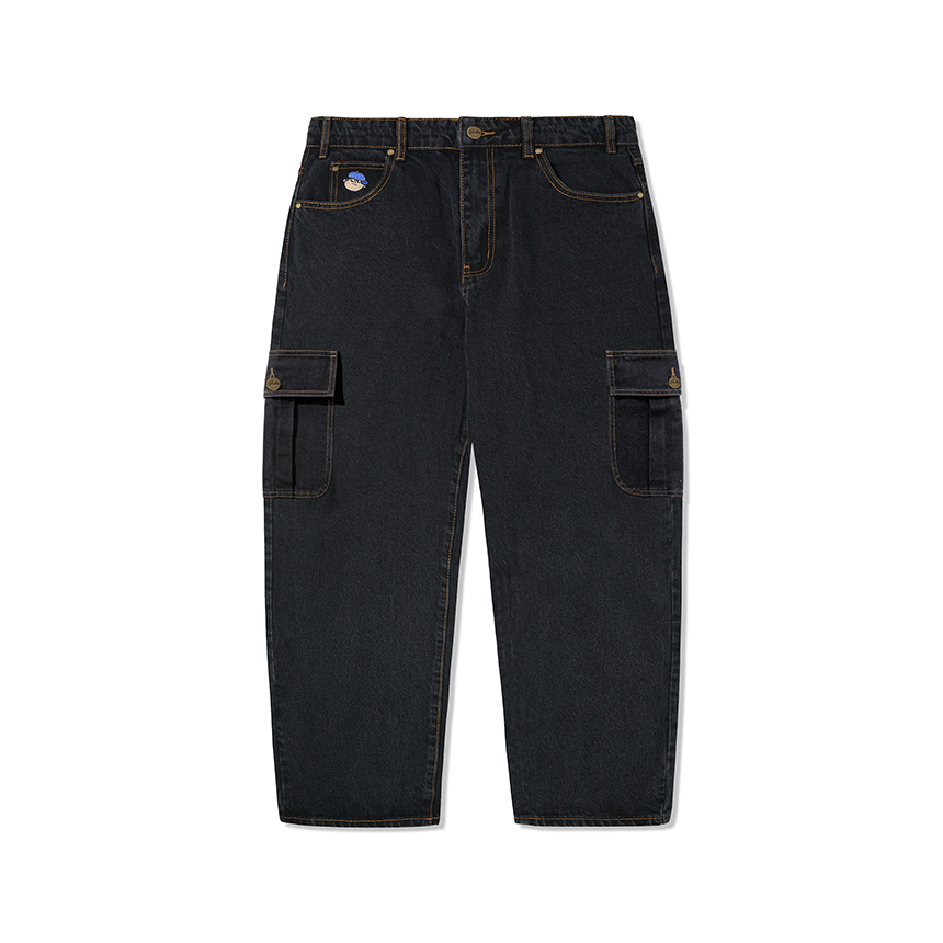 Santosuosso Cargo Denim Jeans - Washed Black