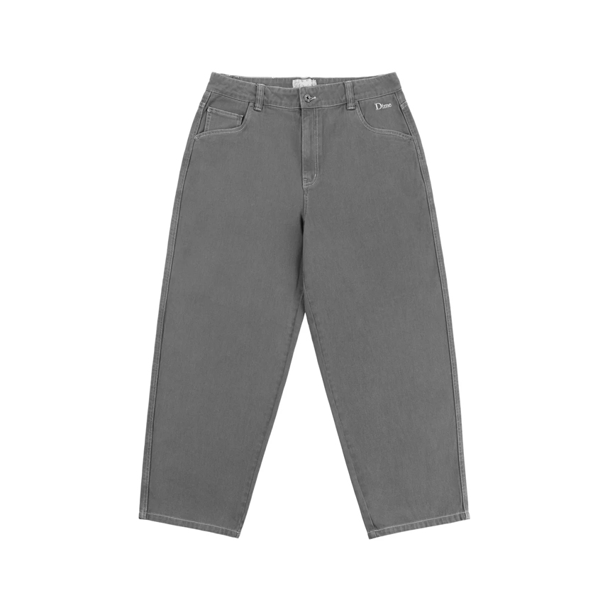Classic Baggy Denim Pants - Dark Grey